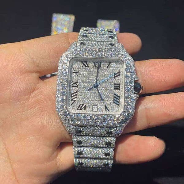 Custom Pass Tester Luxury Iced Out Hip Hop VVS D Color Moissanite Diamond Buss Down Men Watches