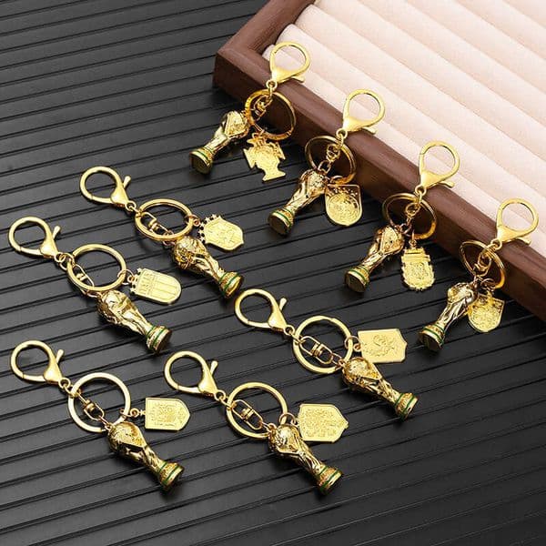 2026 World Cup Golden Trophy Keychain Football Match Peripheral Celebration Supplies