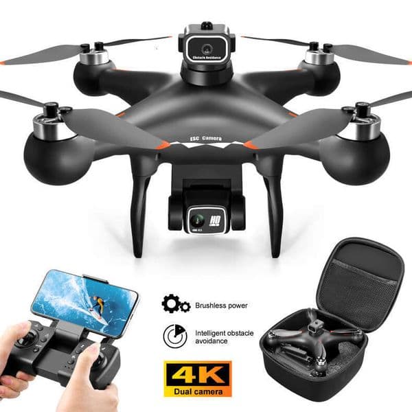 S116 Brushless Drone Four-Sided Obstacle Avoidance Aerial Photography HD Flight Controller Optical Flow Positioning Control Long Battery Life Kuhangxin