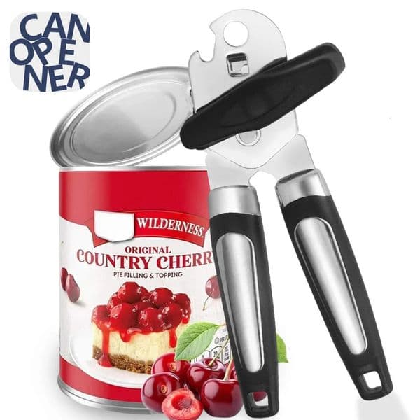 Stainless Steel Can Opener Multifunctional Manual Strong Grip Opener Side Cut Tins Bottle Opener Kitchen Gadgets 260409