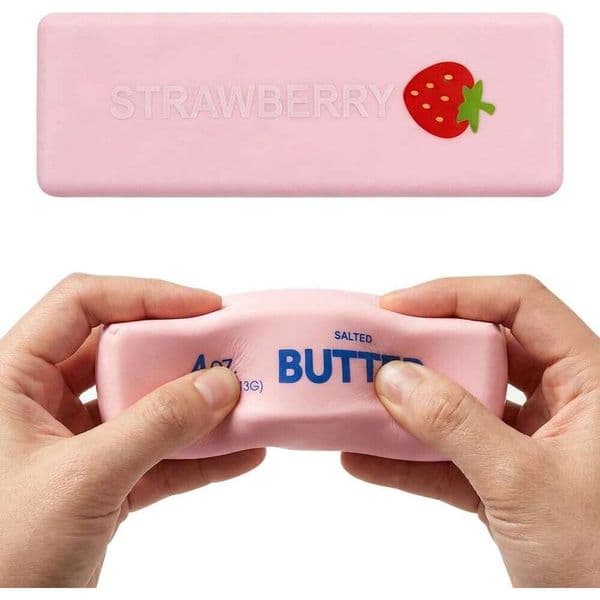 Rebound Cute Balls, 2026 New Squeeze Toy, Slow Rising Squishy Butter Stick Stress Relief Fidget Toys Party Favors Gifts Pink B*1 e62