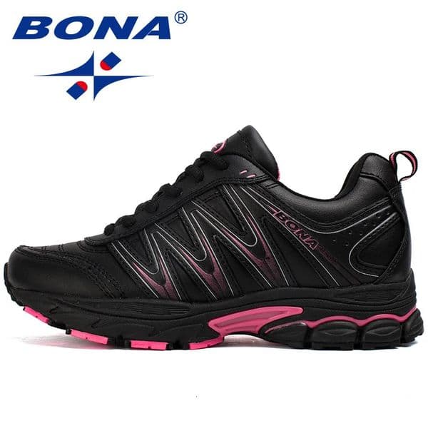 BONA Style Women Running Shoes Lace Up Sport Shoes Outdoor Jogging Walking Athletic Shoes Comfortable Sneakers For Women260408BJ