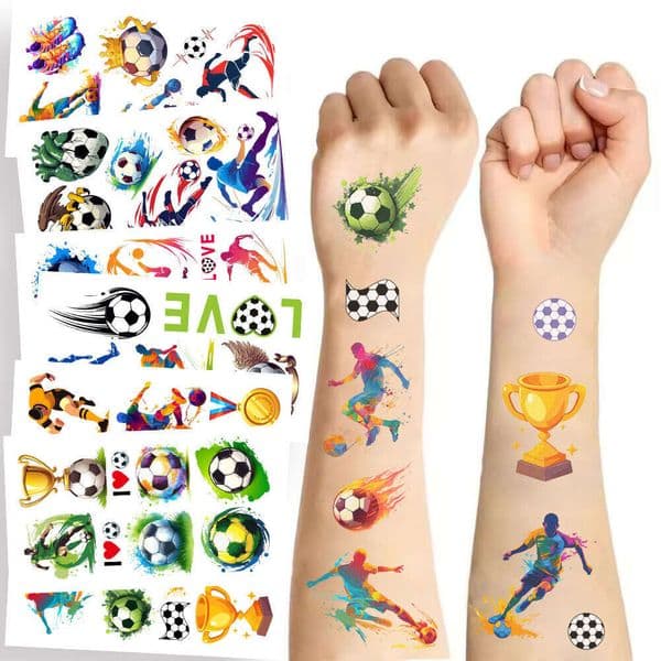 2026 New New Cartoon Football Temporary Tattoos Waterproof Face Stickers Sports Party Favors Fan Cheering Decorations Designer