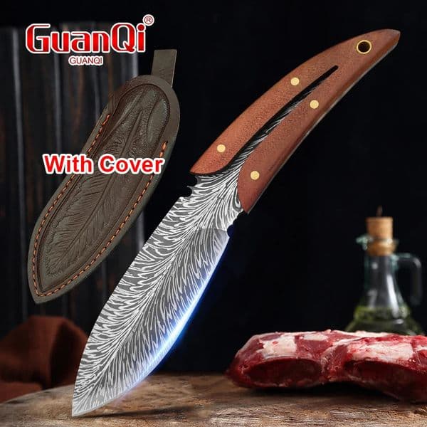 Utility Knife Barbecue Slicing Meat Fruit Fish Filleting Chef Cooking Butcher Boning Kitchen Knives Wooden Handle 260410