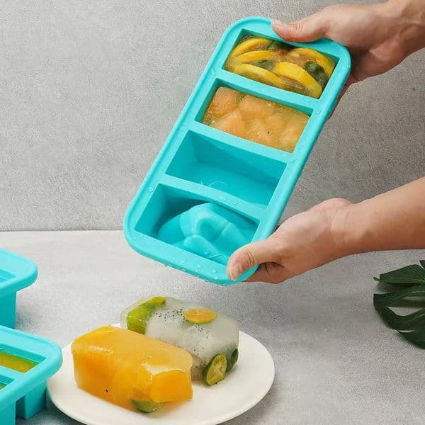 1PC 246Grid Silicone Freezer Mold with Lid Refrigerated Food Storage Box Food Box Ice Tray Mold Ice Box Fresh-keeping Box 260409