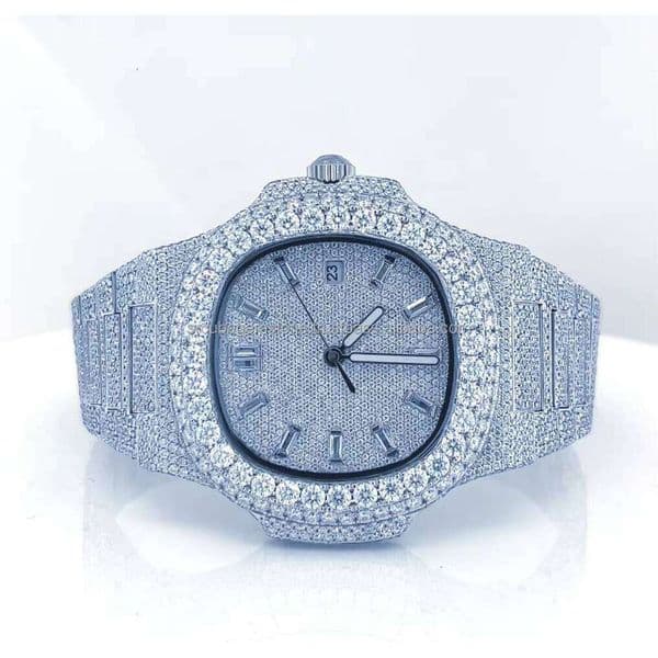 New Arrival High Grade Mechanical Automatic Hip Hop Iced Out Moissanite Diamond Wholesale Luxury Watch Jewelry Men Women