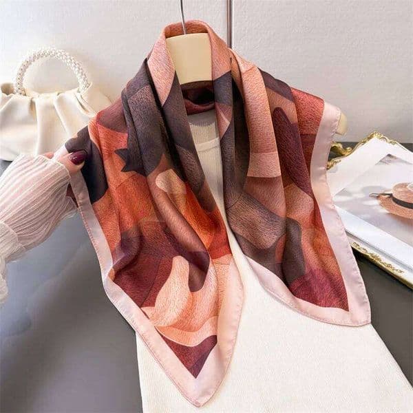 Luxury Horse Print Square Women Neck Tie Soft Satin Hijab Headscarf Female Fashion Decorate Head Scarf Foulard Bandana 26H0407