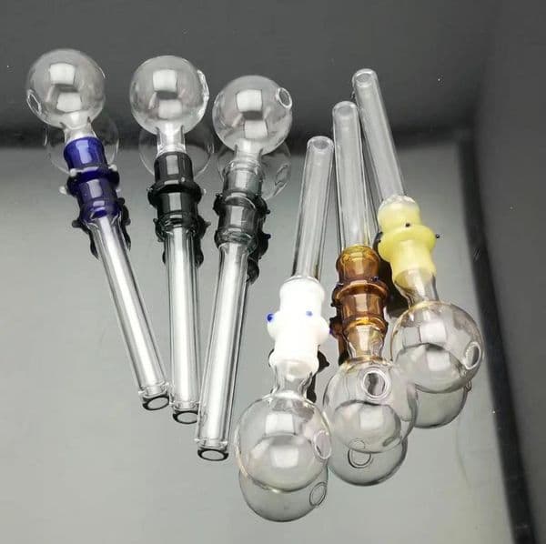 Glass Pipes Smoking Hand-blown Beautifully Handcrafted Smoking Pipe New color blocked large pot for baking