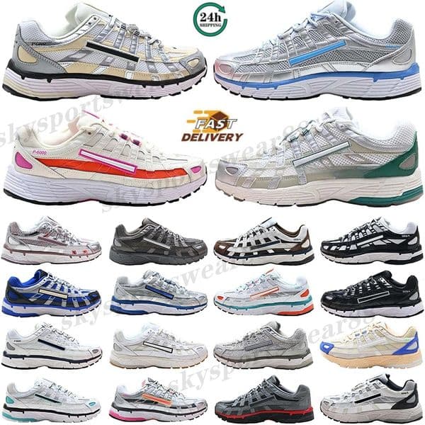 Designer sport Shoes P6000 trainer P 6000 Men Women Sneakers Metallic Sier Triple Black White Anthracite Grey Outdoor Sports Trainers Casual Running shoes P10