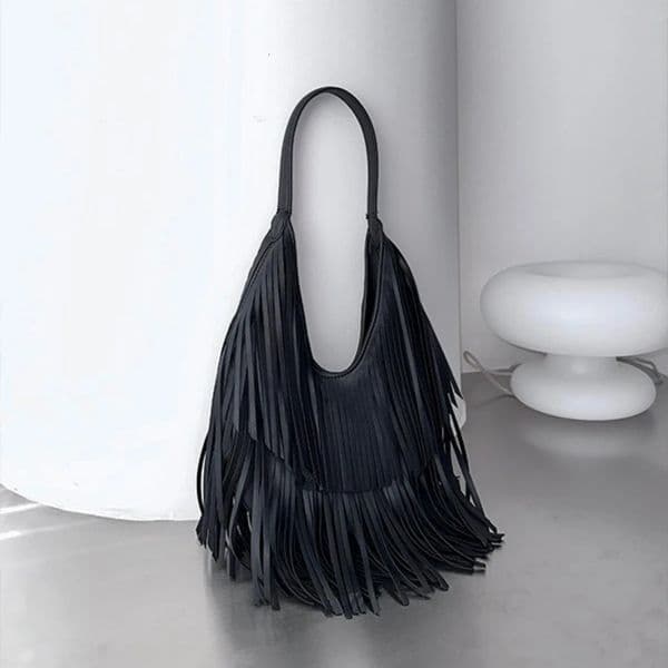 Long Tassels Women handbag Fashion Shoulder Bags for ladies hand bag Soft PU leather casual hobos armpit bag female Tote 260409