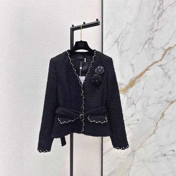 Women's Jackets Designer Early Spring High-End woman Clothing Exquisite High-End Woven Coat with Three-Dimensional Floral Decorations ABI3