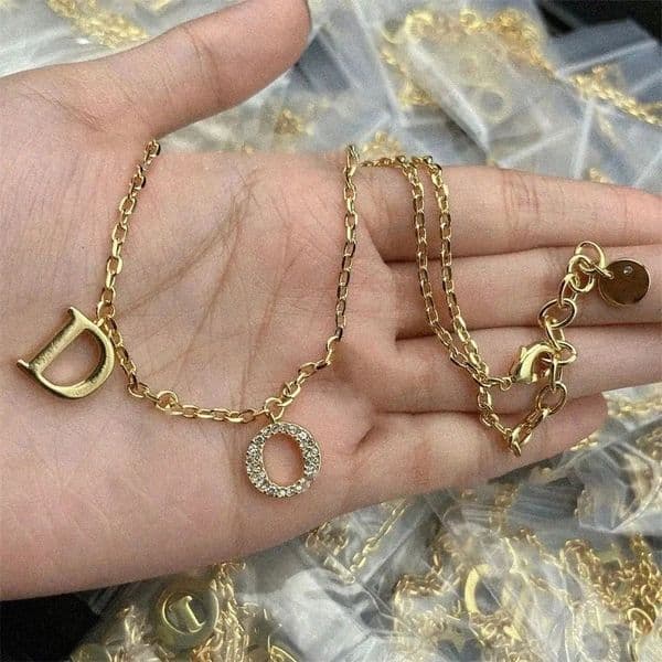 Gold Letter 18K Necklace titanium Steel pendant designer Necklaces Elegant Lady Fashion designer jewelry All match Stainless Love Gift K6Jx#