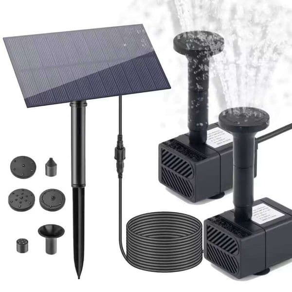 10W 5V Water Pump Garden Decoration with Stake Solar Panel Fountain Watering System Energy Saving 180L/h Kit for Fish Tank