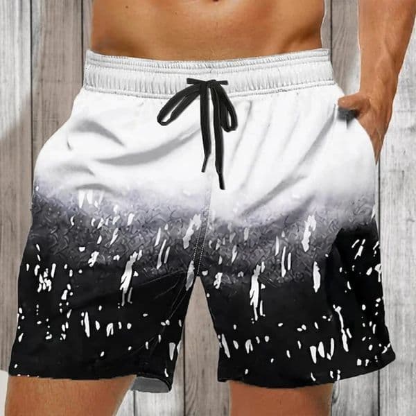 Gradient Colorful Graphic Swim Trunks For Men Geometry 3D Print Beach Shorts Summer Casual Quick Dry Sport Loose Surf Short Pant 260331BANJIA