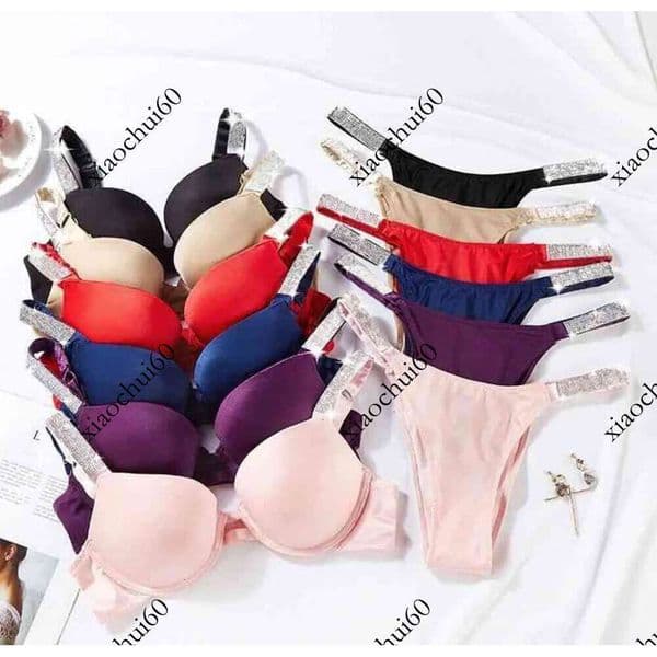2024 Sexy Bra Letter Underwear Comfort Brief Push Up Panty 2 Piece Sets Lingerie Set Bikinis Seamless Soft Breathable for Women 1136ess