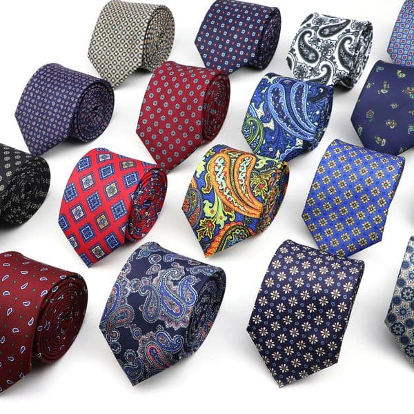 Super Soft Silk Polyester Necktie For Men Business Meeting Gravatas Mens Formal 7cm Slim Fashion Paisley Printing Tie 260409BJ