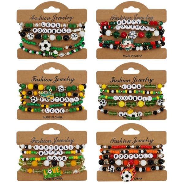 2026 USA Canada Mexico World Cup Soccer Bracelet Men's and Womens Fan Bracelet Soccer Shoe Element Beaded Bracelet
