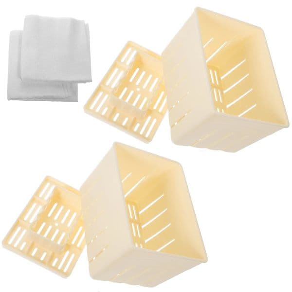 2 Sets Homemade Tofu Stamper Tofu Presser Mold DIY Tools Cheese Tofu Press Mold Pp Tofu Moulds Raclette 260409BJ