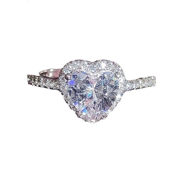 Luxury Designer classic Minimalist Heart Diamond Ring Shiny & & Crystal Zircon Rings Jewelry For Woman Wedding Party Birthday Gifts &