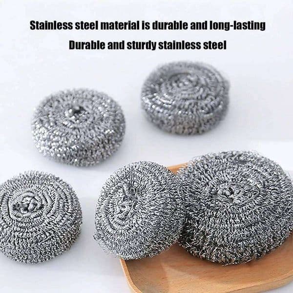 6/12 PCS Stainless Scrubber, Scrubbing Scouring Pad, Steel Wool Scrubber for Kitchens, Bathroom and More Strong Resistance 26Y0410