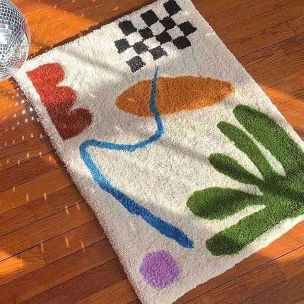 Nordic Style Fresh Rug Floral Wavy Edge Bathroom Hallway Bedroom Instagram Inspired Home Decor Floor Mat 26H0410