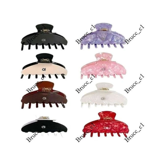 01 Alonessity Womens Designer American Acetate Shark Clip Sports Style Fashion Letter Hairpin Versatile Exquisite Headdress Multicolo 2026