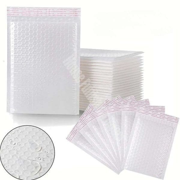 50/30/10Pcs Mailers Wholesale White Padded For Packaging Mailing Gift Self Seal Shipping Bags Bubble Envelope B2
