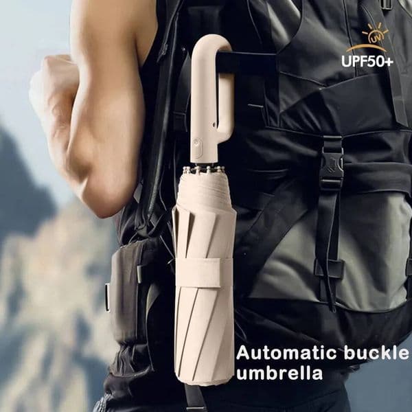 Free Shipping 10-Bone Fully Automatic Folding Umbrella Advanced Feeling Sunshine And Dual-Purpose Parasol Extra Large Thickening Reinforcement