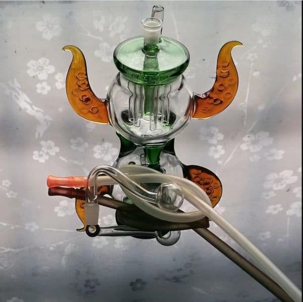 Glass Pipes Smoking Hand-blown Beautifully Handcrafted Smoking Pipe Colorful small cauldron pot