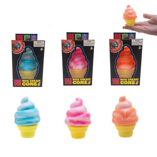 Needoh Nice Cream Cone Sensory Toys Office Soft Cloud Squishy Anxiety Kill Time School Anxiety Stress Relief Fidget Toys for Kids and Adults By Sea..