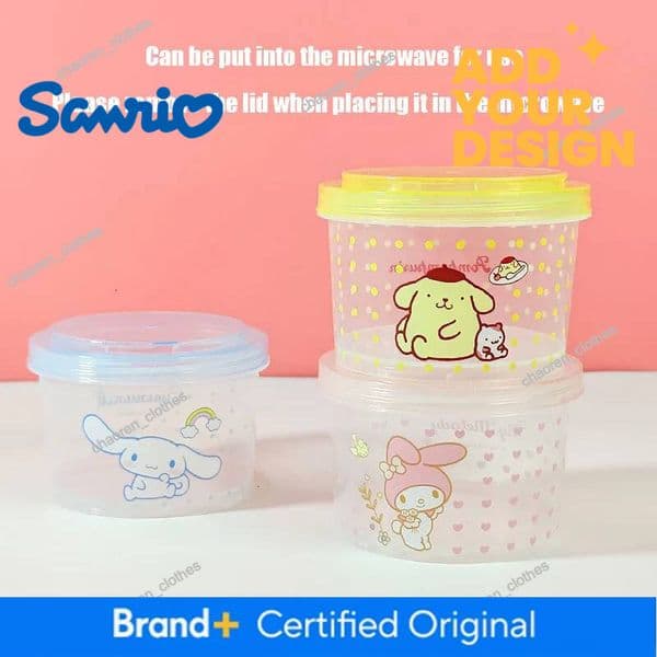 Designer Hello Kitty Bento Box 3-Piece Stackable Microwave Oven Usable Food Preservation Box Cartoon Cute Lunch Box Festival Gift