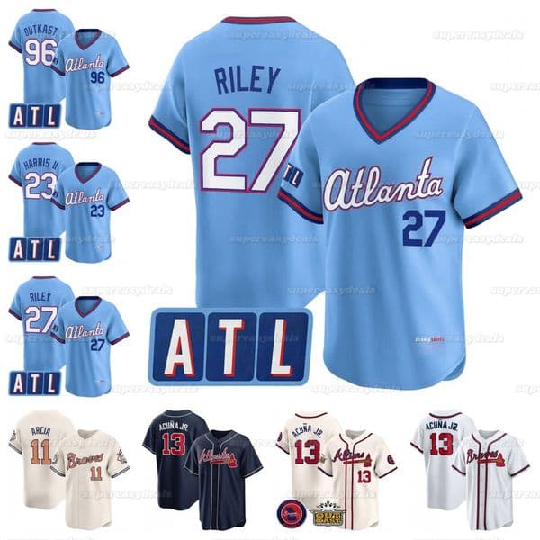 Atlantas Braves 2026 City Connect Baseball Jersey Ronald Acuna Jr. Michael Harris II Marcell Ozuna Spencer Strider Austin Riley Matt Olson Ozzie Albies Sean Murphy