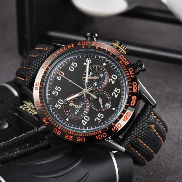 Luxury watches, high-quality watches Product Mens 6-Pin Instant Running Quartz Leather Strap Casual