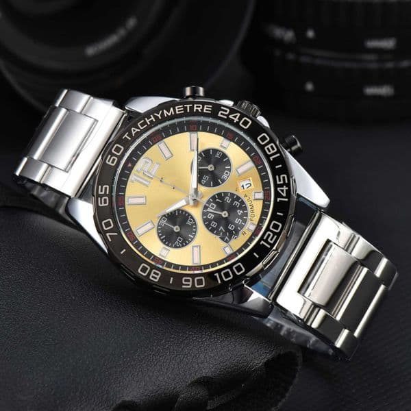 Luxury watches, high-quality watches Mens Steel Band 6-Hand Quartz WatchTFJD