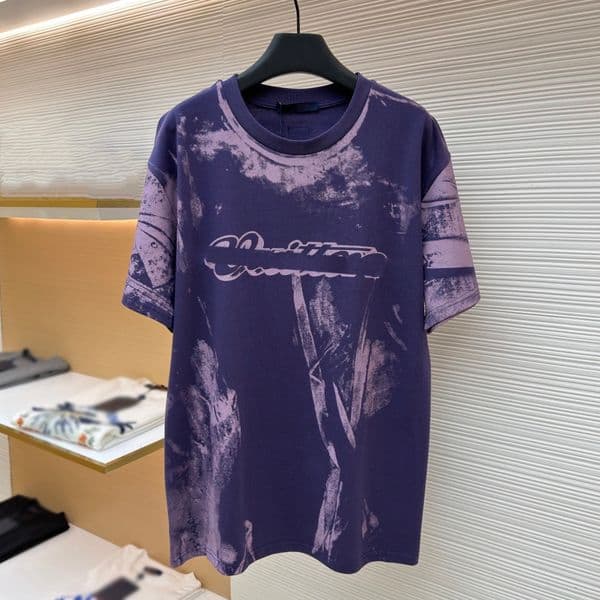 High quality designer polo men's T-shirt gradient print street fashion casual short sleeved shirt