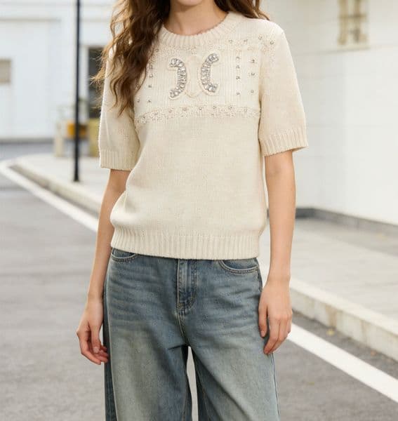 2026 Spring Summer Designer Women Knitwear Collection, Crew Neck Sweaters Layering Tops Fashion Designer T Shirts Casual Daily Wear