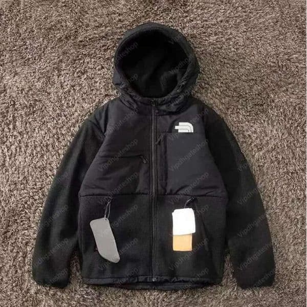 Norths Polar Men Jacket Designer Fleece Hooded Jacket Leisure Thickened Collar Cotton Cardigan Fashion Outdoor Sport Windbreaker Warm Coat