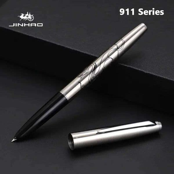 Jinhao 911 Fountain Pen Luxury All-Steel Elegant Calligraphy Ink Pens EF 0.38mm Nib Stationery Business Office School Supplies 26Y0411