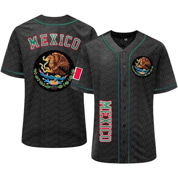 Men's black retro baseball jersey, 2026 classic embroidered fashionable print, casual breathable comfortable sports outdoor short sleeved shirt