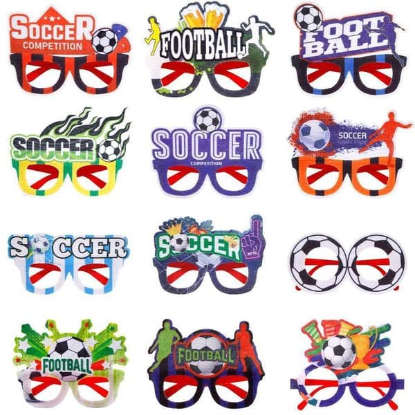 2026 New New USA Canada Mexico Soccer Fan Cheering Decor Photo Props Football Letter Pattern Glasses Frame For Sports Party Designer