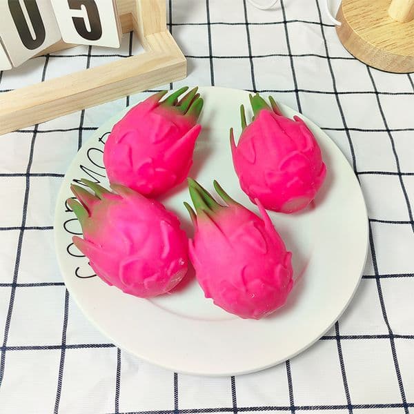 Needoh Dragon Fruit Squishy Stress Relief Toy For Kids And Adults Soft Squeeze Fidget Toy Anxiety Relief