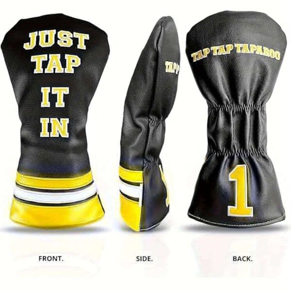 Happy Gilmore Just Tap It in Driver cover Premium pu Leather Funny Club Covers Golf Accessories 26Y0411