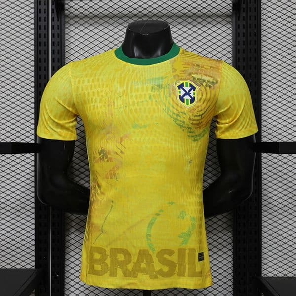2026 World Cup Brazil Summer Geometric Letter Print Women's Soccer Uniform Sersey Short-Sleeve Man's T-Shirts Breathable Casual Tees LDQFT26022