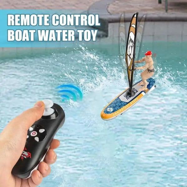 Rc Boat 24Ghz Remote Control Sailboats Swing Doll Surfboard Waterproof Pool Sailing Game With Led Lights Beach Toys For Kids 260409