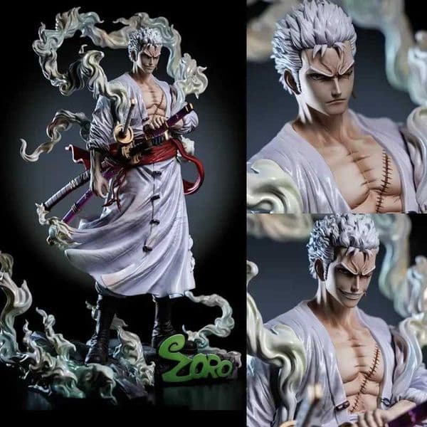 New One Piece Anime Zoro Double Headed Nika Statue Handmade Figure Model Anime Fashion Play Peripheral Ornaments Gift S260411