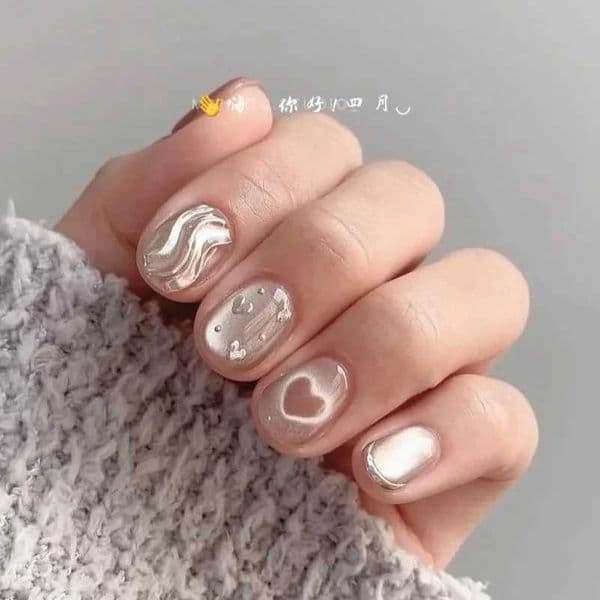 10pcs Love Cat Eye Handmade Press on Nails Simple Fake Nails False Nails Short Artificial Nail Uas Postizas X260411