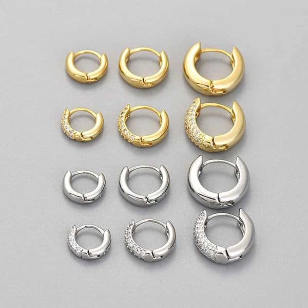 PONYKISS Tibetan Silver 14k Gold Plated Geometry Round Stud Earrings for Women Classic Fashion Jewelry Minimalist Accessories J260411