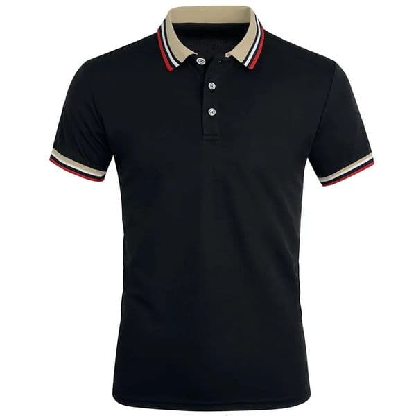 Men Summer Solid Casual Office Breathable Cotton Polo Shirt Fashion Male Business High Quality Striped Short Sleeve Top 260409