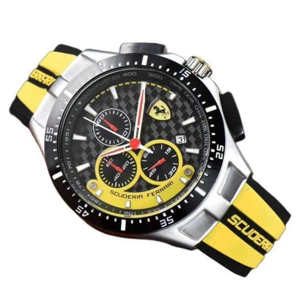 Luxury watches, high-quality watches Six-Hand Full-Function Rubber Strap Mens Farah Casual Running Seconds Chronograph