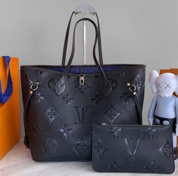 MM Size 40156/M40995 Neverfullbags Luxury Designer Bag Women Cross body Embossed Flower Handbag Shoulder Bags Composite Lady Clutch Tote Bag Female Coin Purse